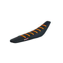 Housse de selle CrossX Racing avec bandes KTM SX SXF 2023 noir bandes orange