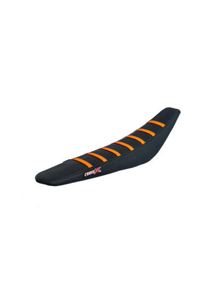 Housse de selle CrossX Racing avec bandes KTM SX SXF 2023 noir bandes orange