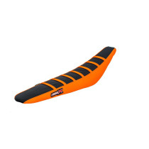 Housse de selle CrossX Racing avec bandes KTM SX SXF 2023 noir orange bandes orange