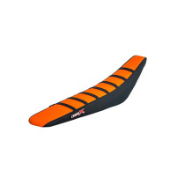Housse de selle CrossX Racing avec bandes KTM SX SXF 2023 orange noir bandes noir