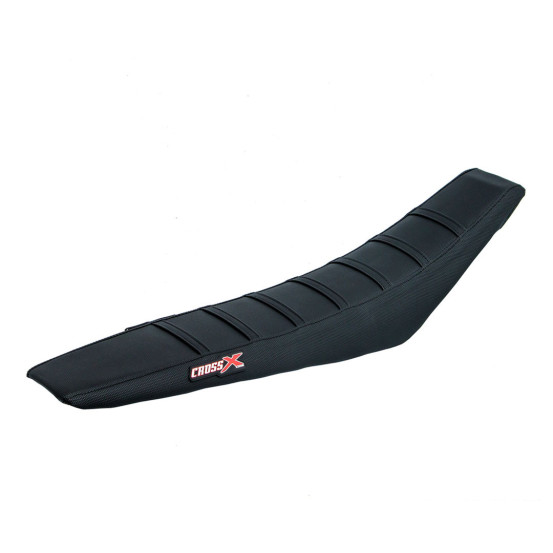 Housse de selle CrossX Racing avec bandes Husqvarna 125/250 TC 125/250/300/310/450 TE 250/350/450 FC 250/350/450/501 FE Noir
