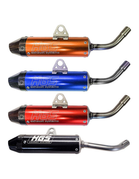 Silencieux alu orange HGS KTM 65 SX 2024 Husqvarna 65 TC 2024