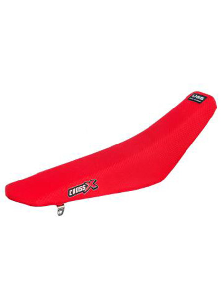 Housse de selle CrossX UGS Honda 450 CRF-R 2021-2026 / 250 CRF-R 2022-2026 Rouge 3 Bandes
