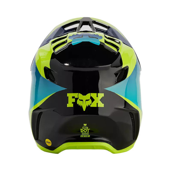 Casque cross enfant Fox 2024 V3 Streak - Noir Jaune