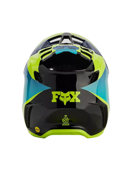 Casque cross enfant Fox 2024 V3 Streak - Noir Jaune
