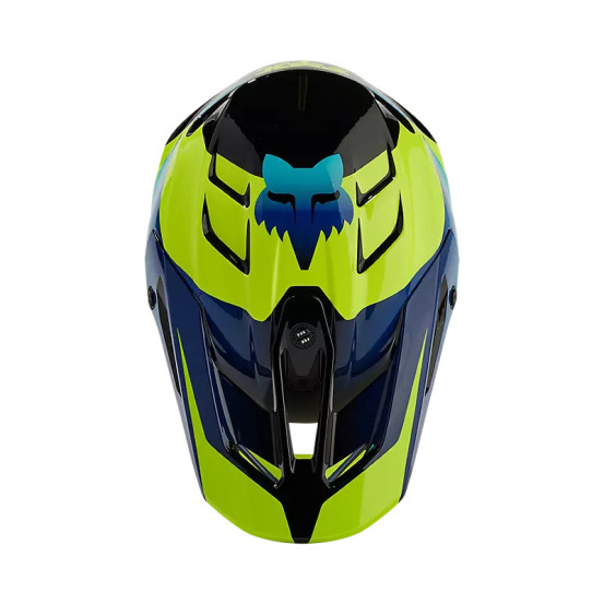 Casque cross enfant Fox 2024 V3 Streak - Noir Jaune