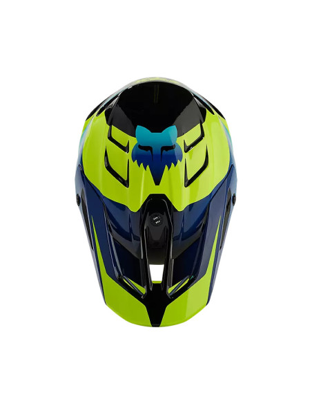 Casque cross enfant Fox 2024 V3 Streak - Noir Jaune
