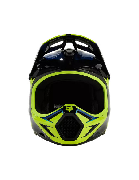 Casque cross enfant Fox 2024 V3 Streak - Noir Jaune