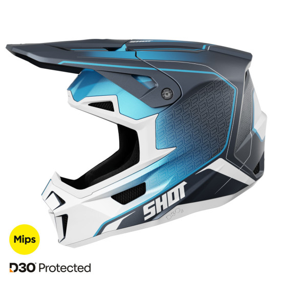 Casque cross Shot 2025 Lite Challenger - Bleu Mat