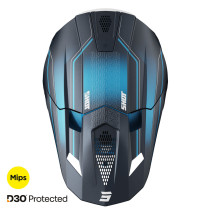 Casque cross Shot 2025 Lite Challenger - Bleu Mat 2