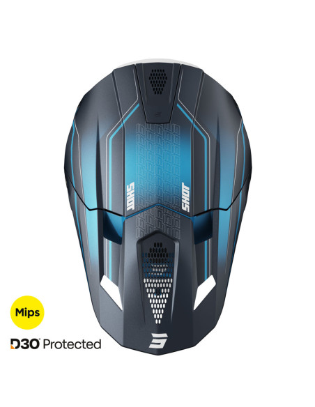 Casque cross Shot 2025 Lite Challenger - Bleu Mat