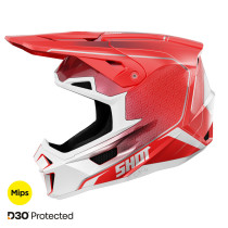 Casque cross Shot 2025 Lite Challenger - Rouge Pearl