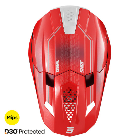 Casque cross Shot 2025 Lite Challenger - Rouge Pearl