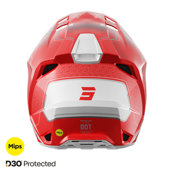 Casque cross Shot 2025 Lite Challenger - Rouge Pearl