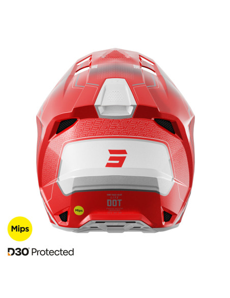 Casque cross Shot 2025 Lite Challenger - Rouge Pearl