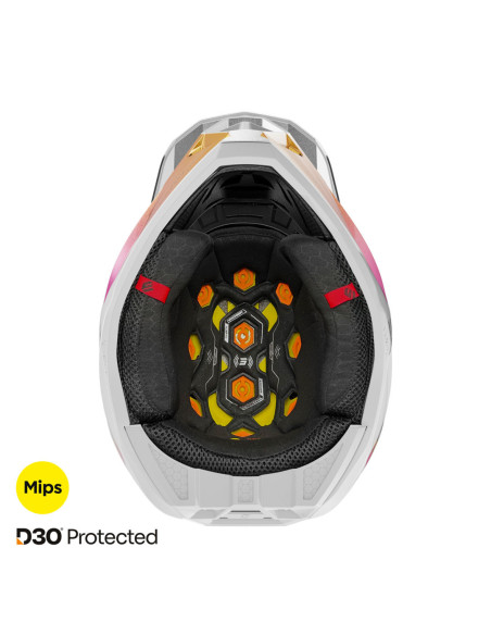 Casque cross Shot 2025 Lite Ultra - Bleu Orange Rose Pearl