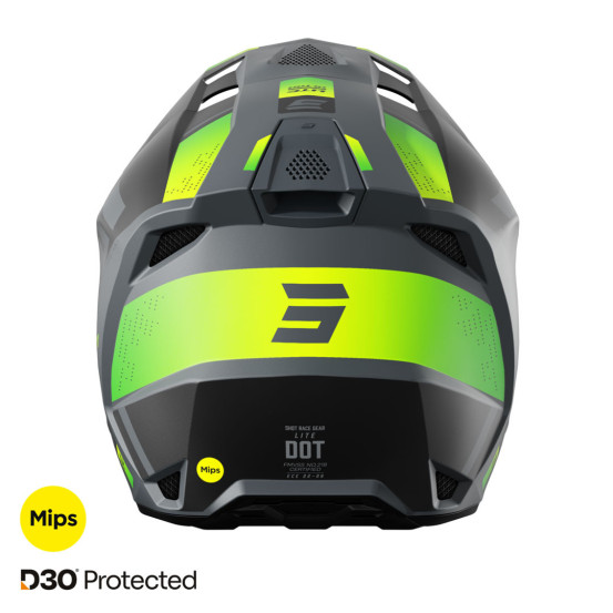 Casque cross Shot 2025 Lite Ultra - Jaune Fluo Mat