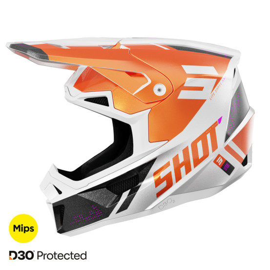 Casque cross Shot 2025 Lite Ultra - Orange Pearl