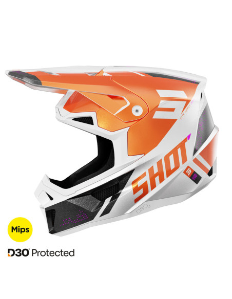Casque cross Shot 2025 Lite Ultra - Orange Pearl