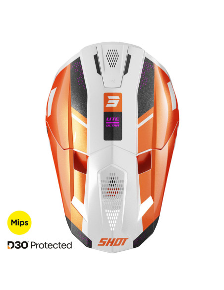 Casque cross Shot 2025 Lite Ultra - Orange Pearl