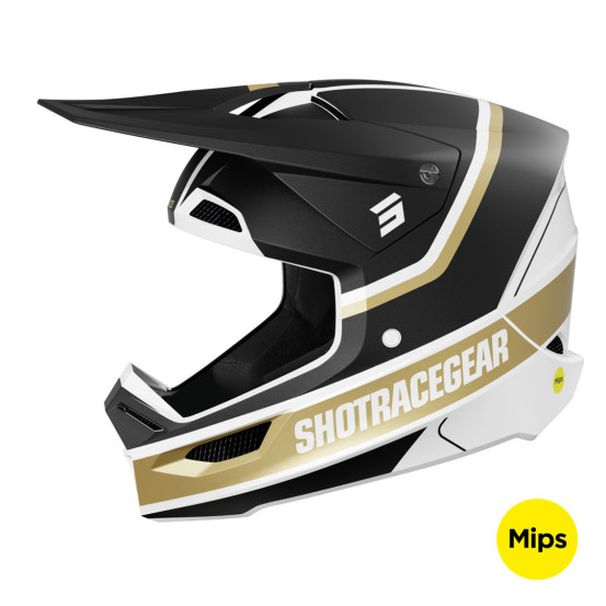 Casque cross Shot 2025 Race Mythic - Noir Or Mat