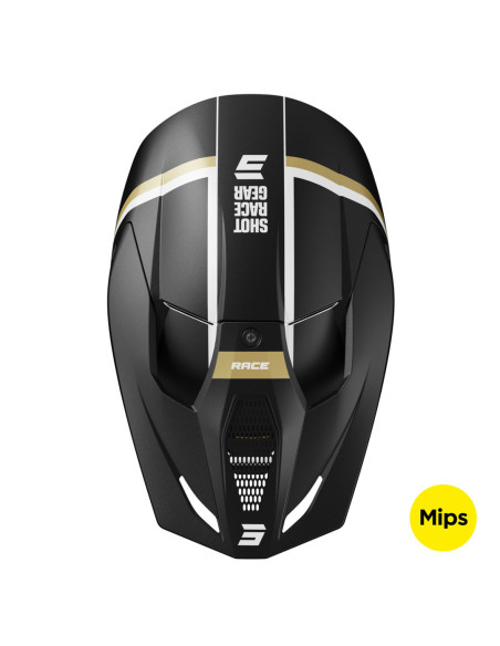 Casque cross Shot 2025 Race Mythic - Noir Or Mat