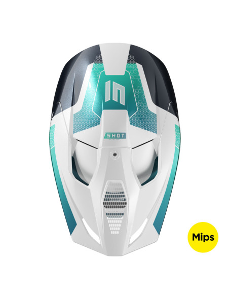 Casque cross Shot 2025 Race Phaser - Bleu Turquoise Pearl