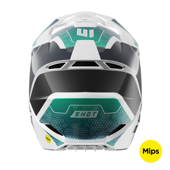 Casque cross Shot 2025 Race Phaser - Bleu Turquoise Pearl