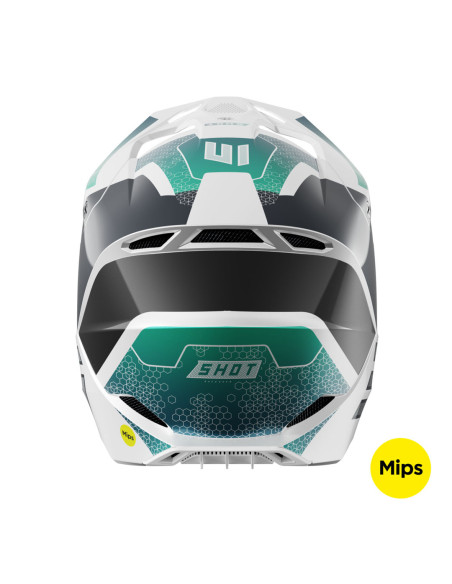 Casque cross Shot 2025 Race Phaser - Bleu Turquoise Pearl