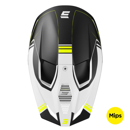 Casque cross Shot 2025 Race Sprint - Noir Jaune Fluo Mat