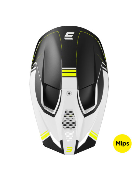 Casque cross Shot 2025 Race Sprint - Noir Jaune Fluo Mat