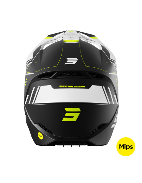 Casque cross Shot 2025 Race Sprint - Noir Jaune Fluo Mat