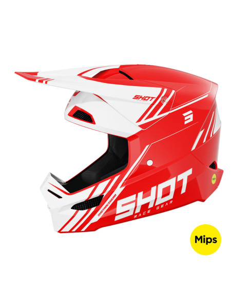 Casque cross Shot 2025 Race Sprint - Rouge Brillant