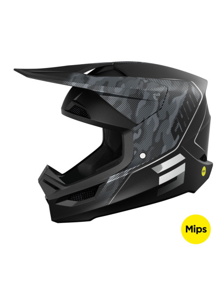 Casque cross Shot 2025 Race Camo Tactic - Noir Gris Mat