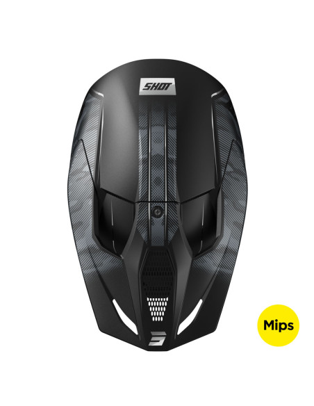 Casque cross Shot 2025 Race Camo Tactic - Noir Gris Mat