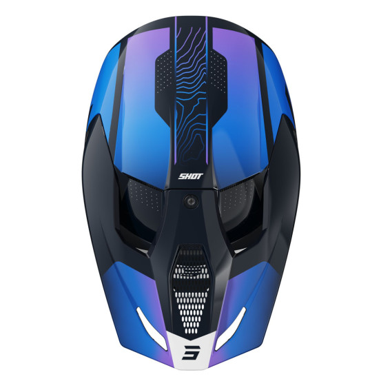 Casque cross Shot 2025 Furious Apex - Bleu Brillant