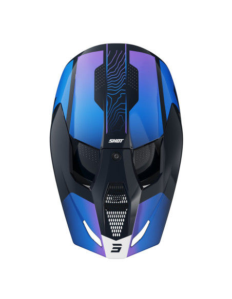 Casque cross Shot 2025 Furious Apex - Bleu Brillant
