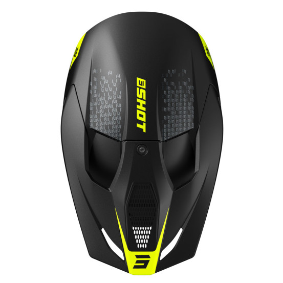 Casque cross Shot 2025 Furious Draw - Jaune Fluo Mat