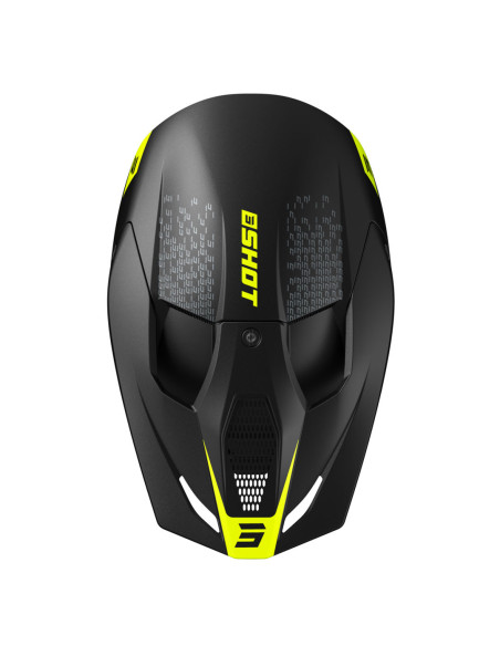 Casque cross Shot 2025 Furious Draw - Jaune Fluo Mat