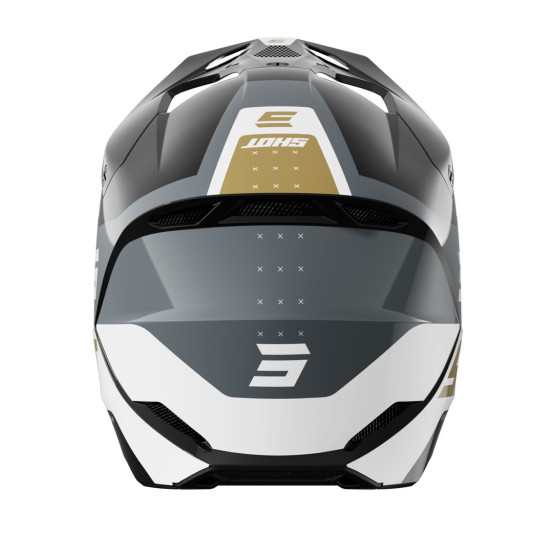 Casque cross Shot 2025 Furious League - Noir Or Brillant