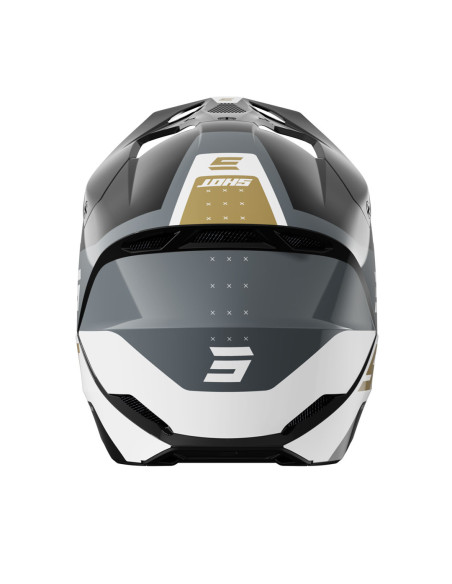 Casque cross Shot 2025 Furious League - Noir Or Brillant