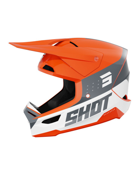Casque cross Shot 2025 Furious League - Orange Brillant