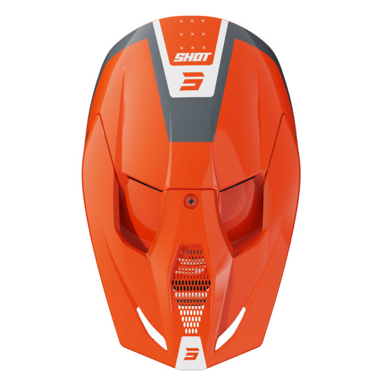 Casque cross Shot 2025 Furious League - Orange Brillant