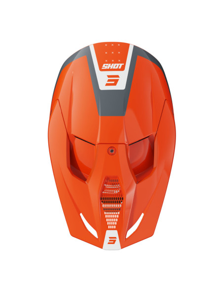 Casque cross Shot 2025 Furious League - Orange Brillant
