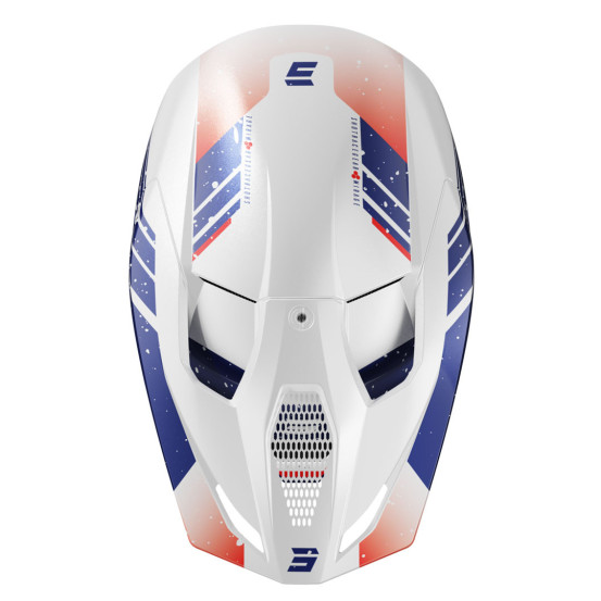 Casque cross Shot 2025 Furious Mirage - Bleu Rouge Pearl