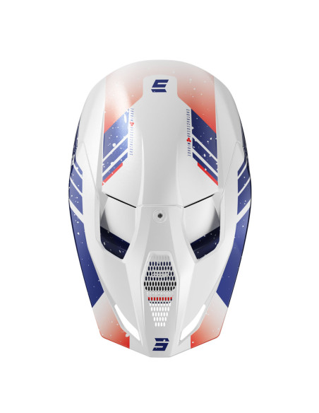Casque cross Shot 2025 Furious Mirage - Bleu Rouge Pearl