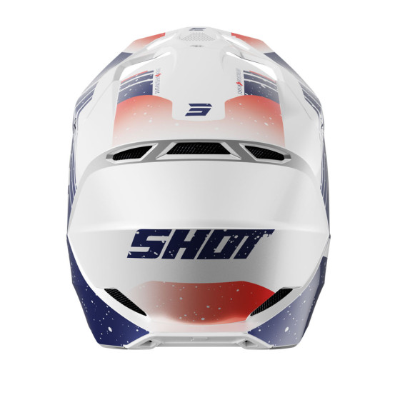 Casque cross Shot 2025 Furious Mirage - Bleu Rouge Pearl