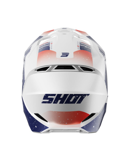Casque cross Shot 2025 Furious Mirage - Bleu Rouge Pearl