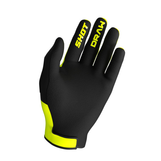 Gants cross Shot 2025 Draw Sky - Jaune Fluo