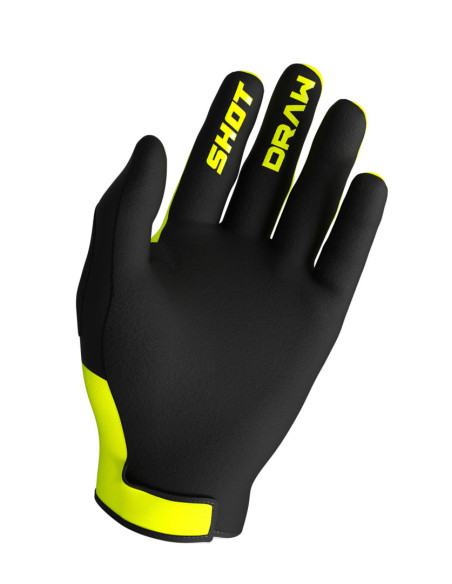 Gants cross Shot 2025 Draw Sky - Jaune Fluo